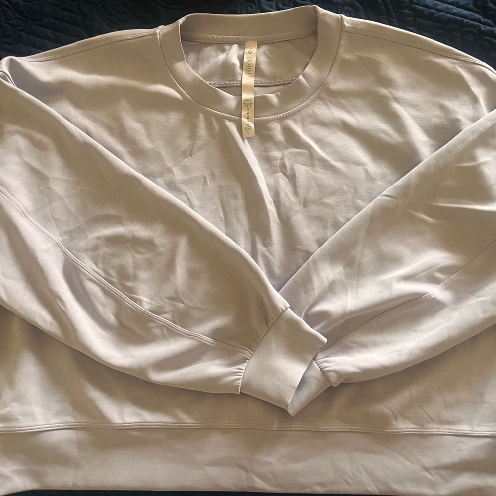lululemon athletica women's crewneck sweatshirt in light beige